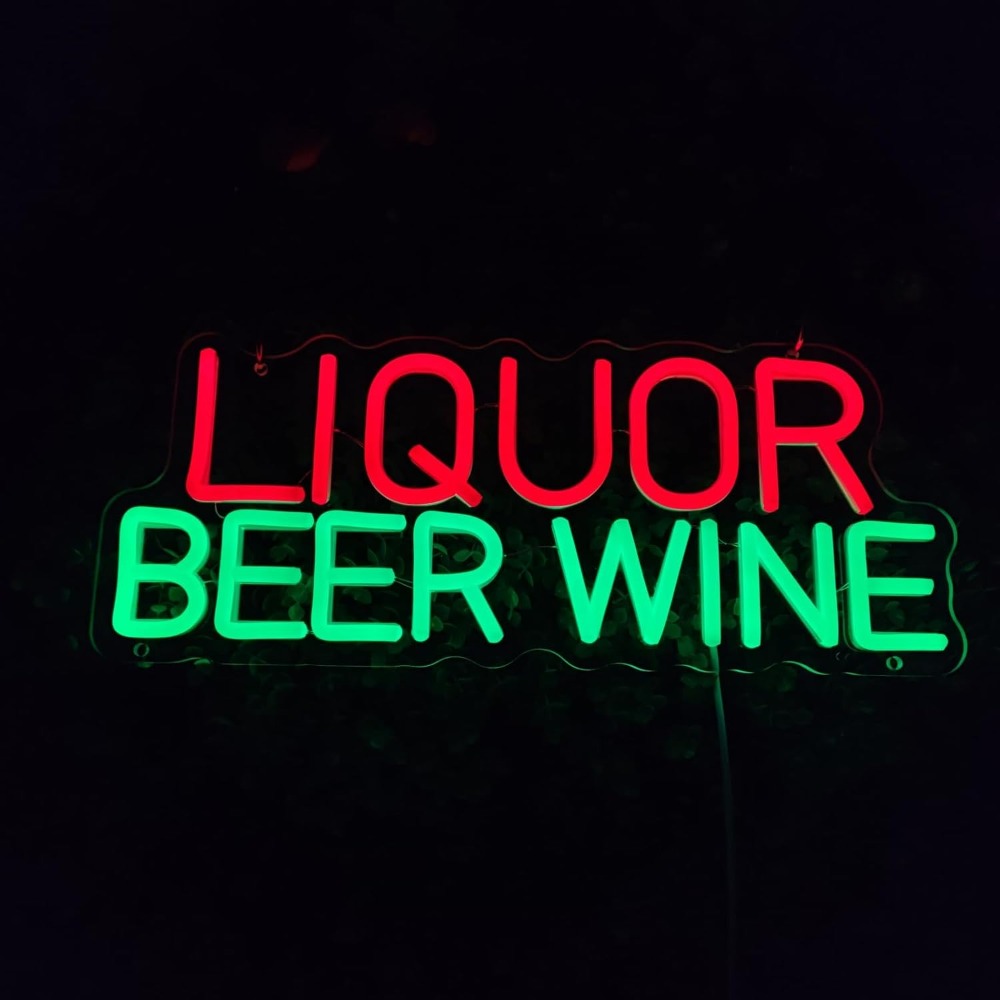 Neonowy znak LED na ścianę z m – Wine Beer Whiskey Year recenzja i cena